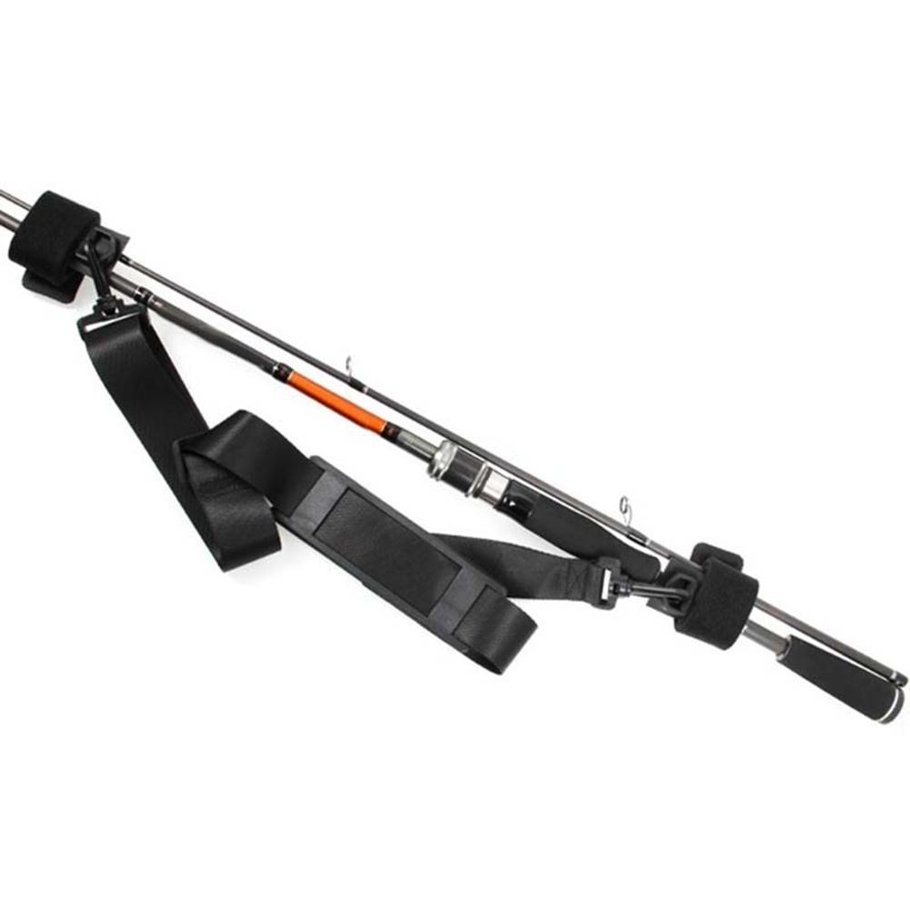 Fishing Rod Fixed Belt Portable Outdoor Waist Strap Adjustable Shoulder Strap Fishing Tool Fishing Rod Accessories 3.8 x 120cm