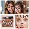 For Christmas Make Up Halloween Party Animal Face Sticker Glitter Sparkling Face Art Stickers