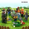 M8249 Modello di Edificio Zombie Statuina Cartone Animato Bambini Assemblano Giocattoli con Mattoncini Piccole Particelle