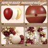 128pcs Burgundy Sand White Gold Balloons Arch Garland Kit,for Birthday Baby Showers Wedding Graduation Valentine's Day Decor 5