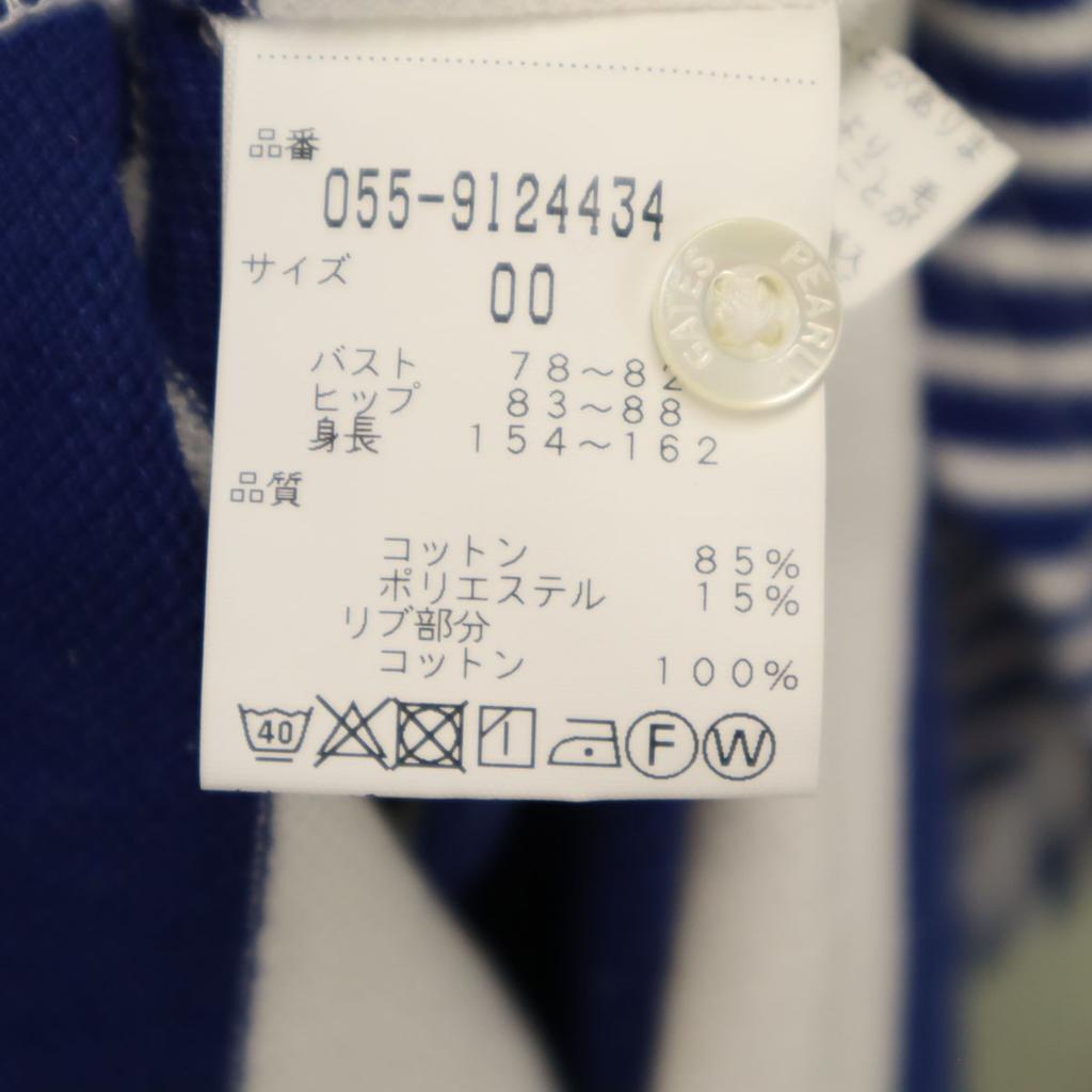 PEARLY GATES made in Japan Border Pattern golf No sleeve Polo one piece Women Used