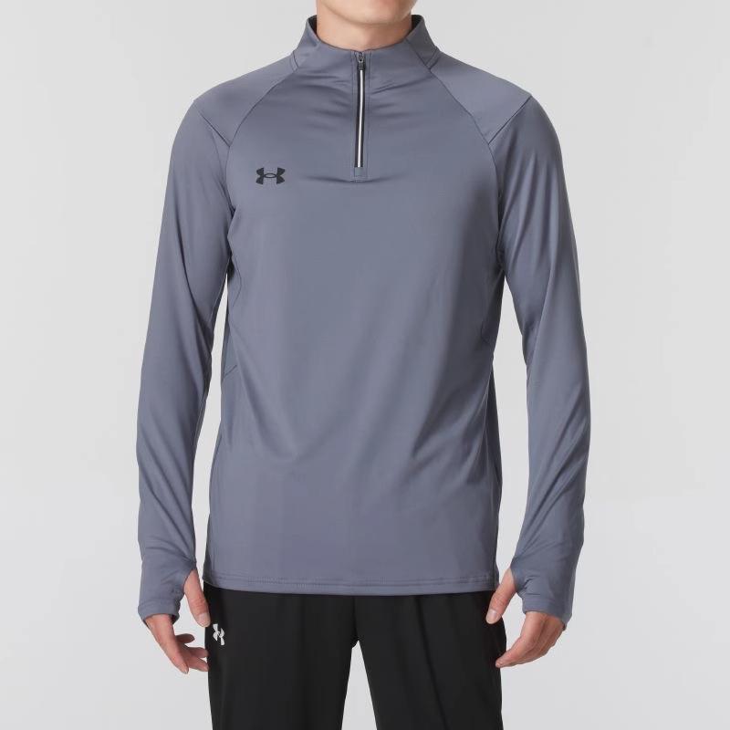 Under Armour Pulover Casual Confortabil Fitness Mânecă Lungă Respirabil Tricou Top Unisex Gri Titan 24600603-024
