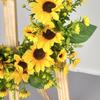 Sunflower Harvest Festival Wreath: Thanksgiving Door & Window Decoration with Faux Flowers