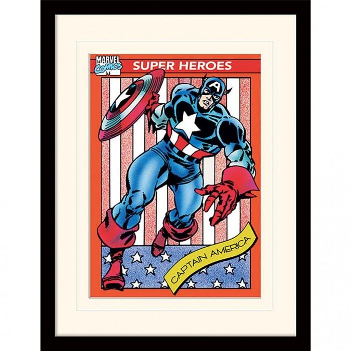 Captain America Imprimare montată cu carduri comerciale