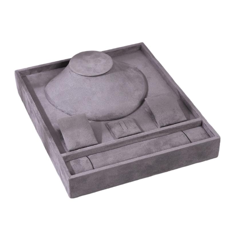 Elegant Velvets Jewelry Display Tray Storage Board for Bracelets Necklaces and Earrings Accessories Organization Tool
