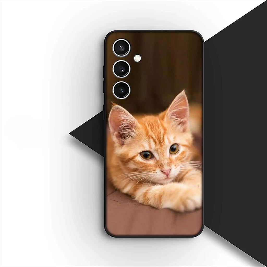 Cover for Samsung Galaxy S10 S8 S9 Plus A33 A34 A31 70 A71 A72 Note 20 9 8 S10E Casing Phone Case Cartoon Cat Meow Kitten