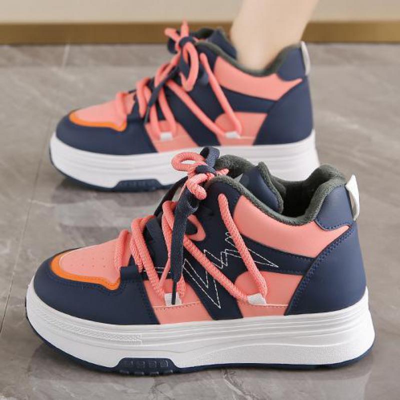 Fashion Women Platform Sneakers Winter Warm Plush Thick Sole Chunky Shoes Ladies Casual 2024 Outdoor Comfortable Outdoors Walking Shoes
