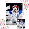 Astronaut Mickey Mouse Diamond Painting Handmade Diy Mosaic Cartoon Character Rhinestone Kit Home Decoration Gift