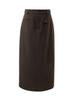 Fulan 2025 Winter Knit Slit Midi Skirt D404QZ101Q00D