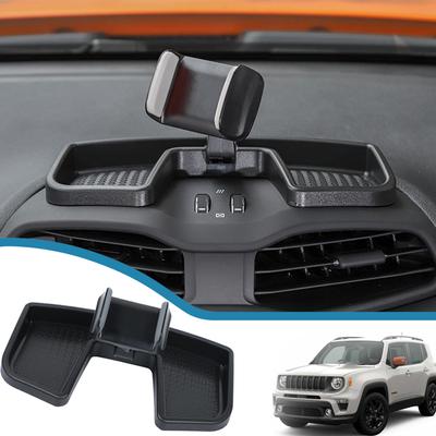 Cell Mobile Phone Holder for Jeep Renegade 2016-2022 Car GPS Bracket Dash Mount Stand Storage Box Organizer Interior