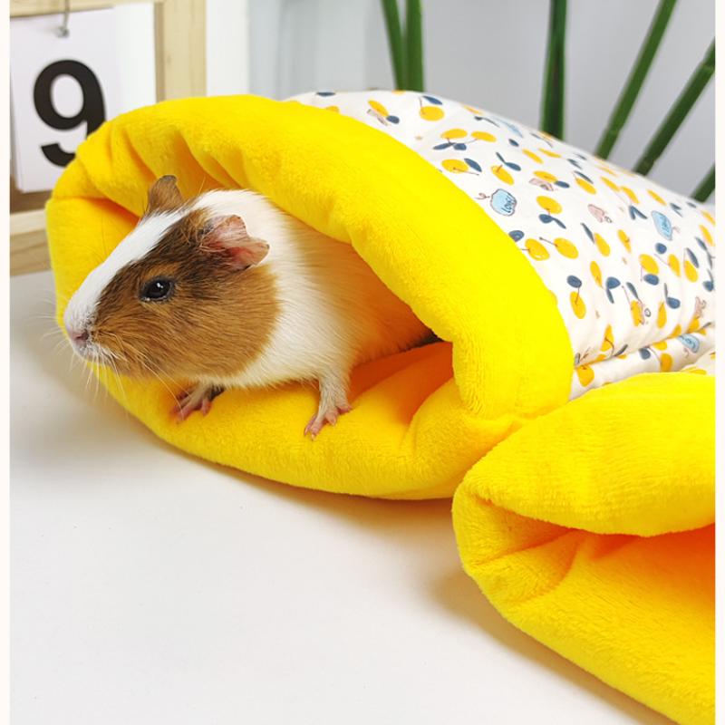 New Small Pets Thickened Plush Warm Nest Small Animal Pet Hamster Sugar Glider Winter Comfortable Sleeping Bed Bag Pets Supplies