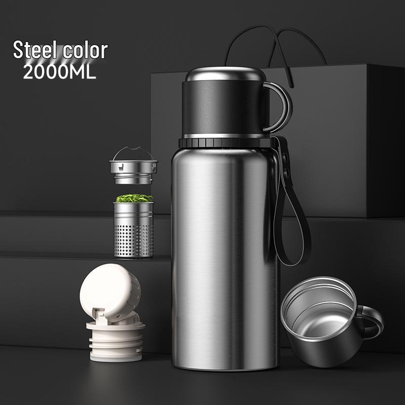 Water Steel Insulated 316 Stainless Bottle With Smart Temperature Display Extra Large Capacity For Men