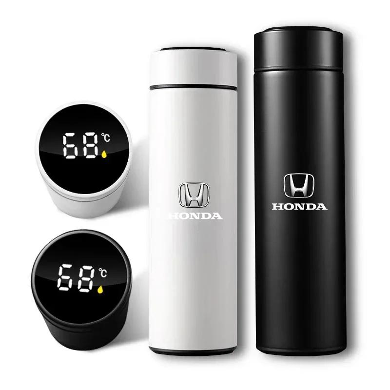 XR Car New Honda 500ml Stainless Steel Car Emblem Intelligent Temperature Cup Coffee Cup For Honda CRV Accord Mugen Prelude FI
