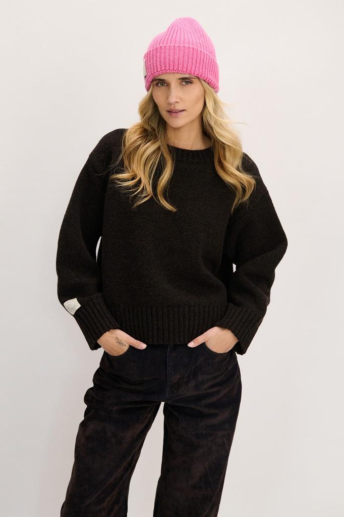 PURE Pink Ribbed Merino Wool Hat