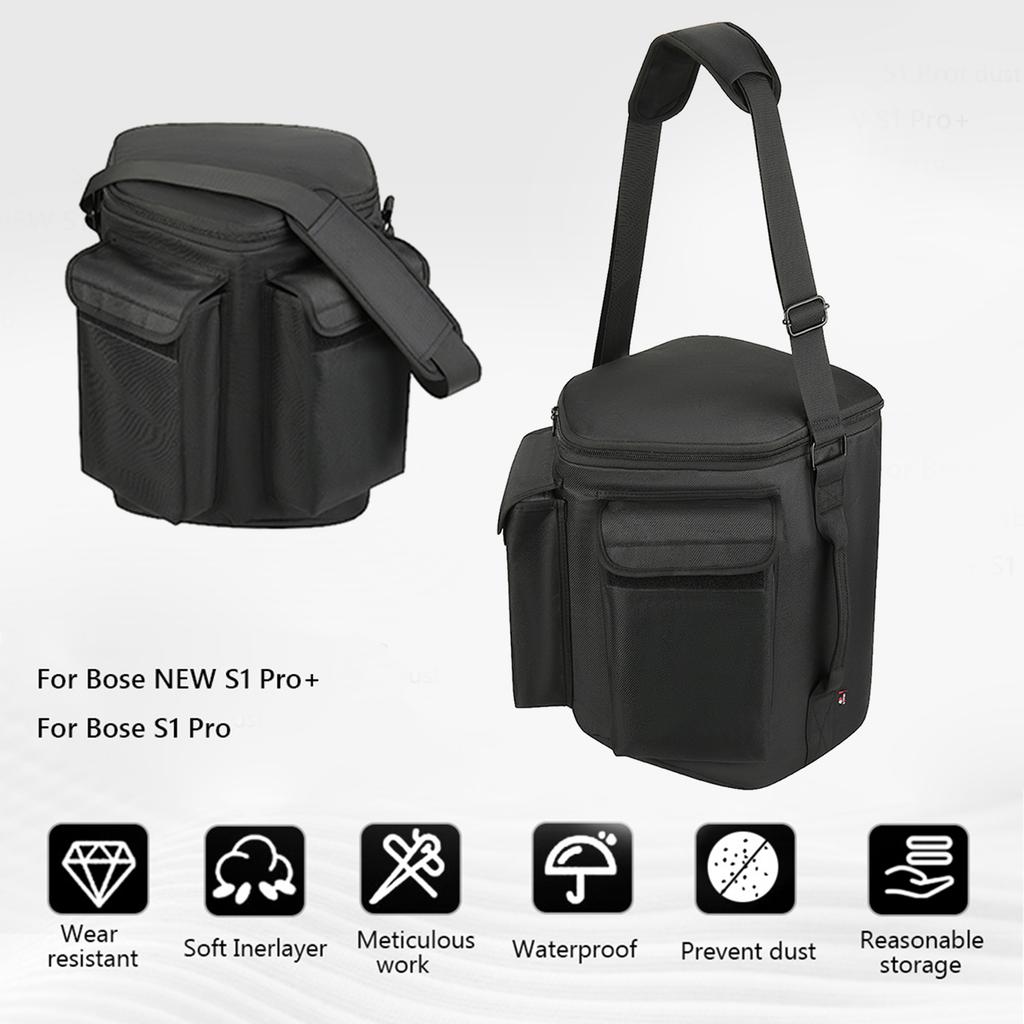 Travel Carrying Case Shockproof Protective Bag Case with Handle&Shoulder Strap&Accessory Pocket for Bose S1 Pro/for Bose S1 Pro+