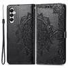 Pour Samsung Galaxy A05s 4G Étui de téléphone magnétique en relief Motif mandala