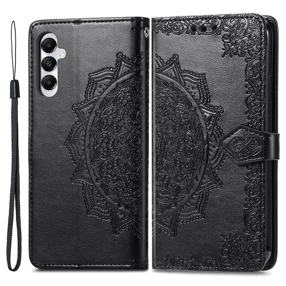Pour Samsung Galaxy A05s 4G Étui de téléphone magnétique en relief Motif mandala