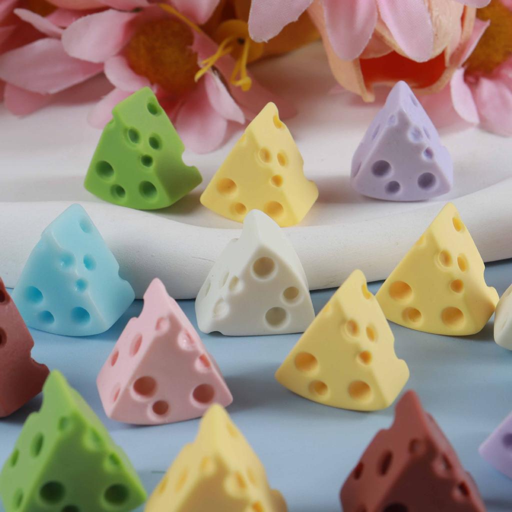10 buc. Alimente și Jucării Simulare Brânză Accesorii Rășină Lipici Cremă Accesorii DIY Pandantive Pantofi cu Găuri Accesorii Agrafă de Păr Breloc