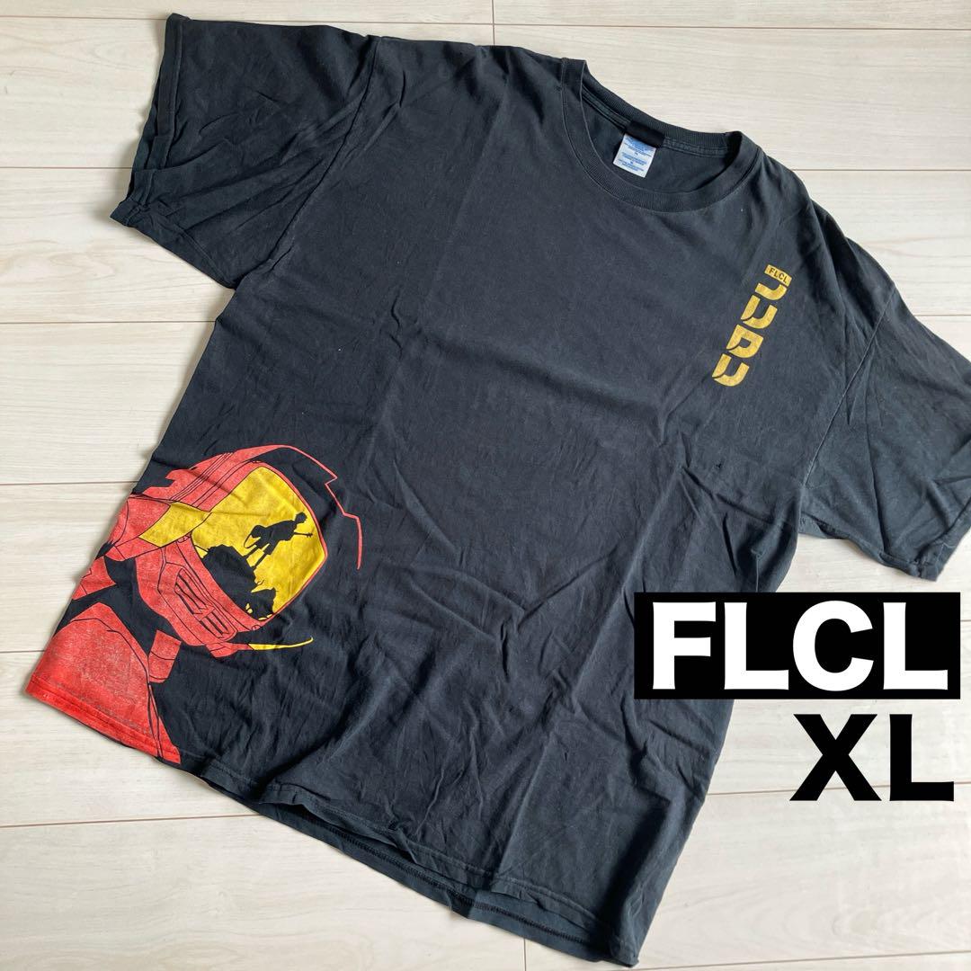 

[USED] Vintage 90s 00s FLCL Short Sleeve Anime Shirt Black