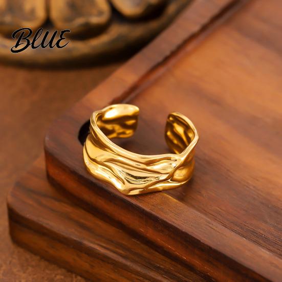 Elegant Open Band Ring Adjustable Lightweight Comfortable to Wear Anti-Oxidation