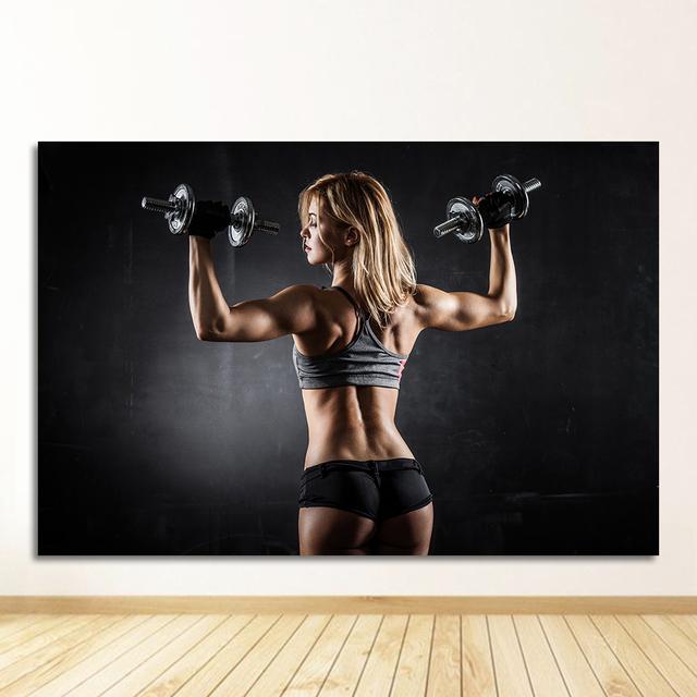 Bodybuilding Muscle Art Painting Retro Poster da parete Decorazioni per la casa Diverse forme di cartoni animati Fitness