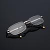Reading Glasses Women Men Fold Portable Metal Frame Crystal Glass Square Vintage Anti-Scratch Ultralight Eyeglasses