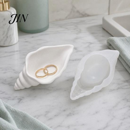 Coastal Decor Mold Conch Seashell Silicone Mold, 3D Sea Shell Candle Soap for Plaster Resin Casting Epoxy, Easy Demold Flexible Molds Jewelry
