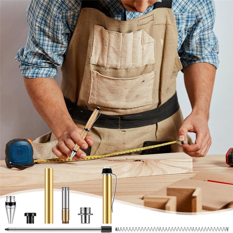 SHGO-6 Pieces Wood Turning Pen Set With Refills Rotating Pen Kit For Wood Turning Bulk Lathe Turning Supplies For Pen Making