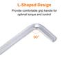 Uxcell 12mm Hex Ball Head Hex Key Wrench Long Precision Tool Easy To Apply For DIY Total Length 245mm Wrench, L-Shaped Set, Set, Force, Tightening,