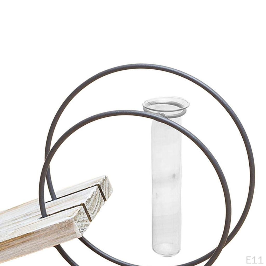 Terrarium with Metal Stand, Air Er Bulb Glass Vase Holder Retro Tabletop for S Home and Garden