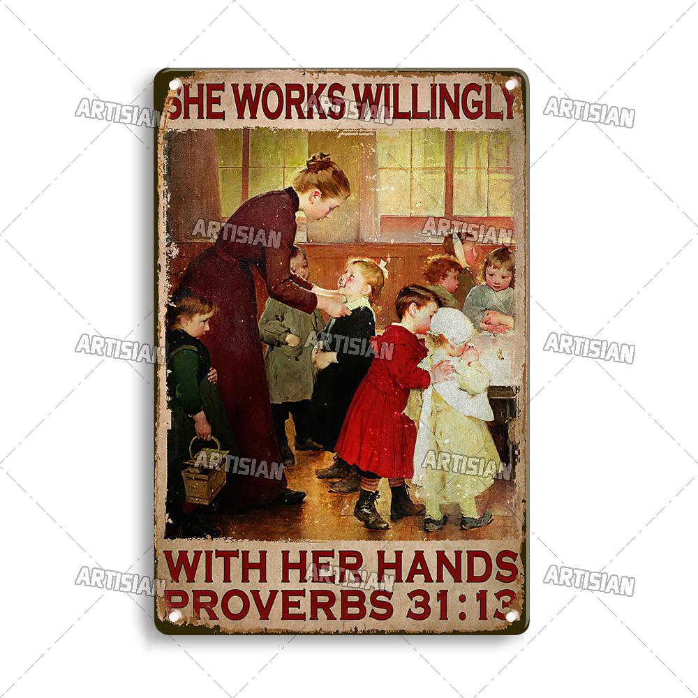 Artisian Job Metal Sign Vintage Teacher Tin Poster Hobby Decorative Plate Wall Decor Garage Bar Pub Club Hotel Cafe Kitchen Home