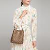 Coach Town 21 Monogram Canvas And Leather Bucket Bag Women Bags Brown 2312-IMRO8