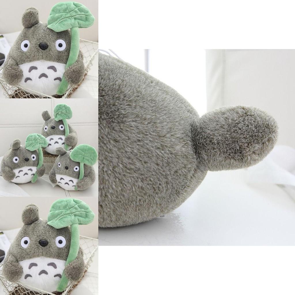 Japanese Anime Totoro With Lotus Leaf Plush Toy Super Soft Short Plush Pp Cotton Filling