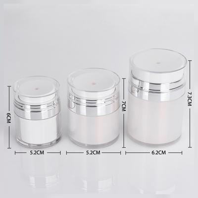15/30/50ml Portable Travel Airless Pump Jar Empty Acrylic Cream Bottle Refillable Cosmetic Easy To Use Container Makeup Tools