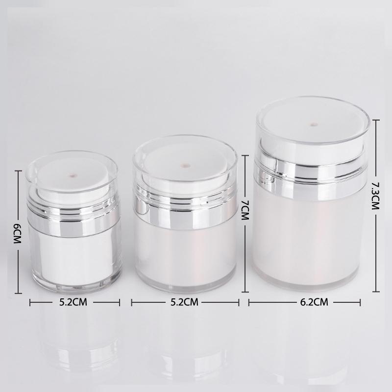 15/30/50 ml Airless-Pumptiegel Kosmetikdose Leer DIY Lotion Gesichtscreme Nachfüllbar