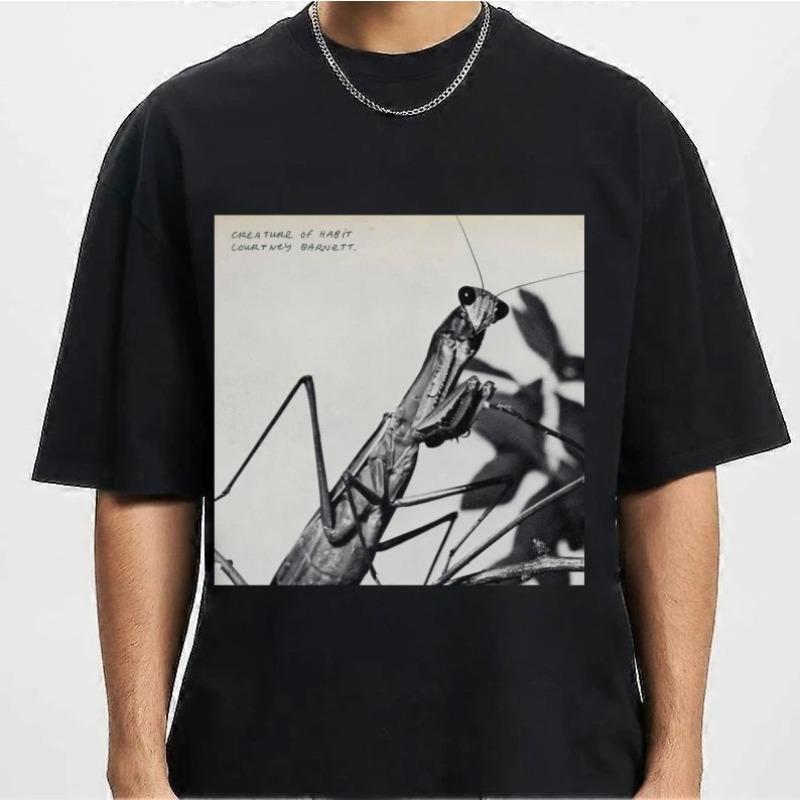 

Courtney Barnett New album Creature of Habit graphic 100Cotton unisex shirt 2026 Summer fashion Y2k style Short sleeve shirt M