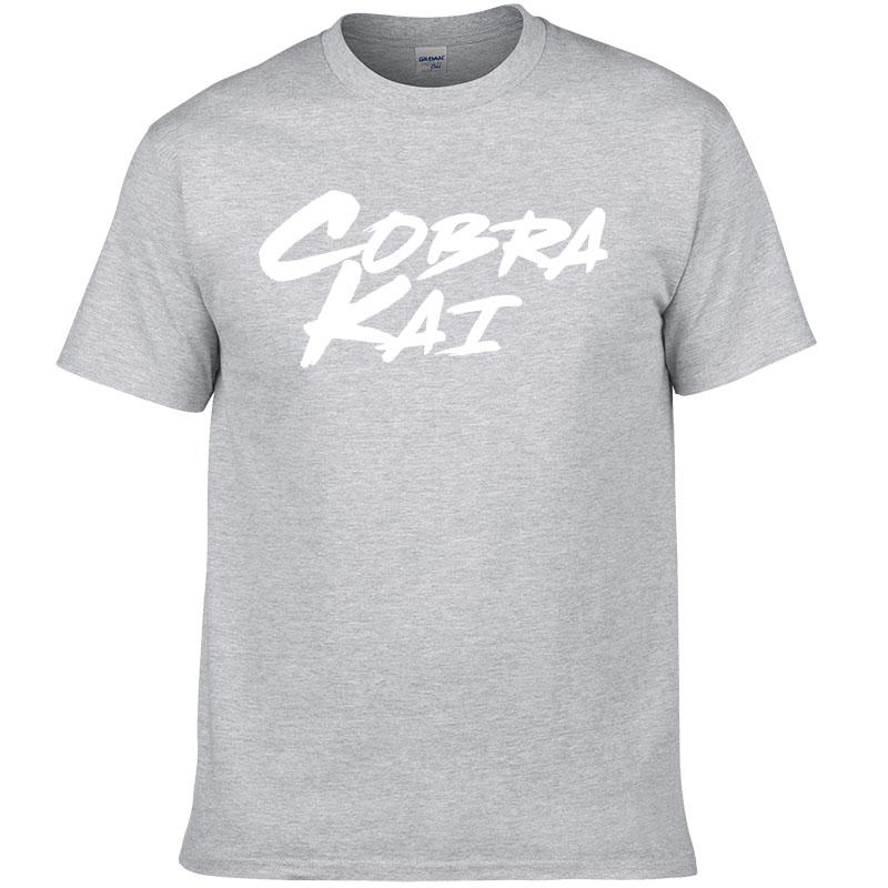 100% Cotton T Shirt Men's Summer Short Sleeve  Tshirt Fashion Casual T-shirt Cobra Kai Print Tshirt Homme Hombre F67