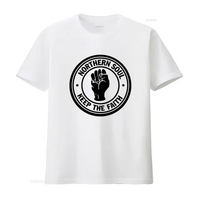 Northern Soul Keep The Faith T Shirt Music Motown Mod Style Scooter Vibes Gamer Movie Inspired Vintage Washed Homme Fashion