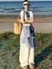 Women's Wide-Leg Ice Silk High Waist Pants - Spring Style 2026, Cotton Linen Feel, Loose Casual Fit.