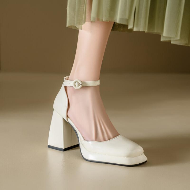 

Летние женские римские сандалии новые полые сандалии на высоком каблуке с круглым носком резиновая мягкая подошва платформа повседневные квадратный каблук пряжка 34