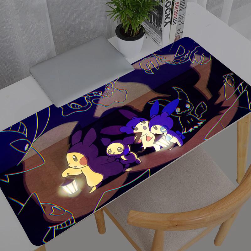 Mouse Pad Professional eSports Game Pokemon Pikachu XXL Players Speed Lock Edge Rubber Game Desk Mousepad Keyboard Mat
