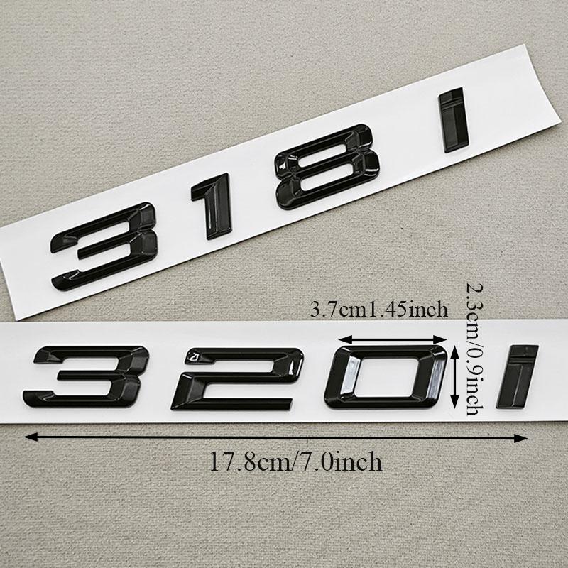 3D ABS Černé Logo Písmen Značka na Kufr 320i 325i 330i Nálepka Znak pro BMW Řady 3 320i 325i 330i 318i Označení Zadní Části