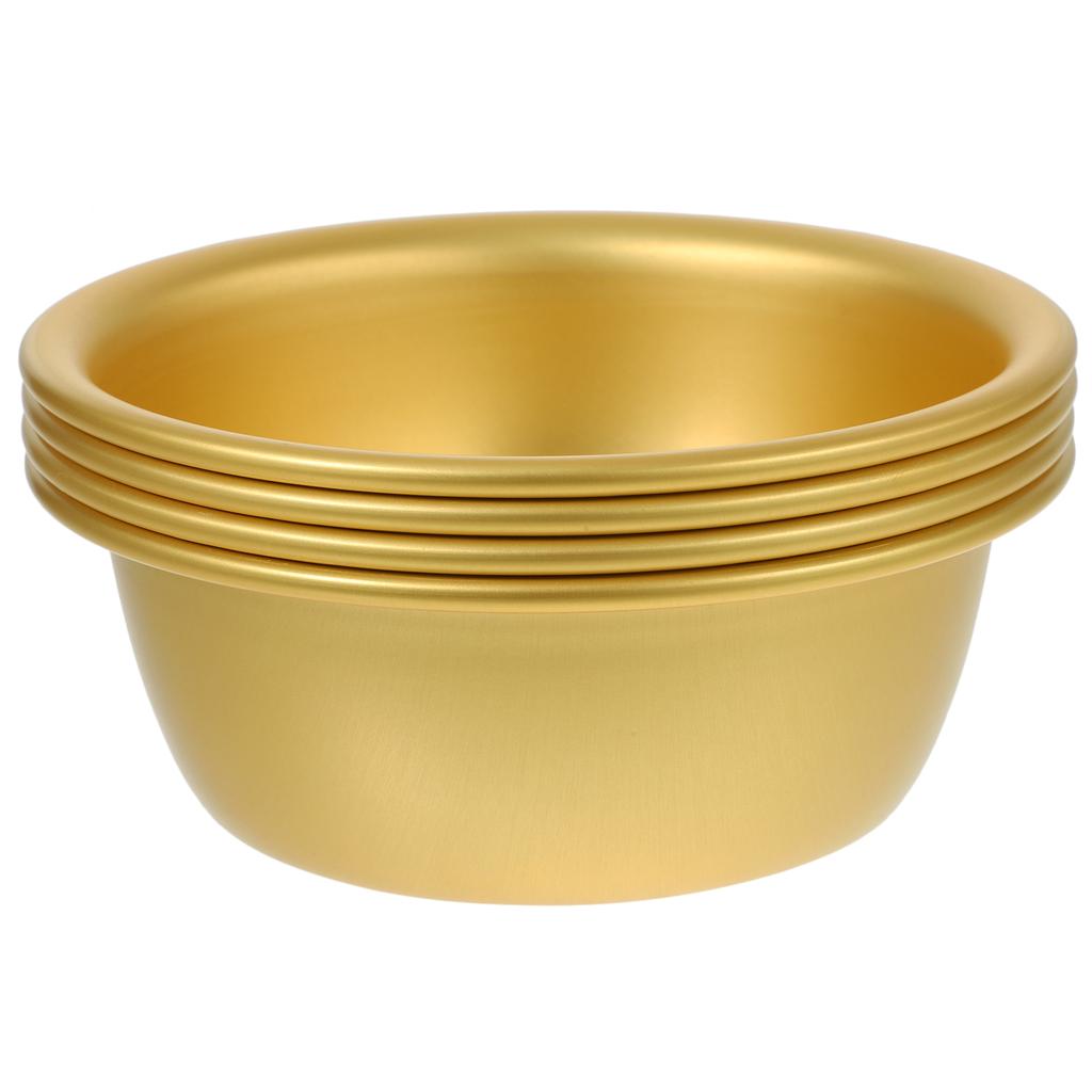 4 ks Tradiční polévkový talíř Rýžová miska Malá miska na nakládanou zeleninu Svačina Dekorativní Nápoj Zlatý
