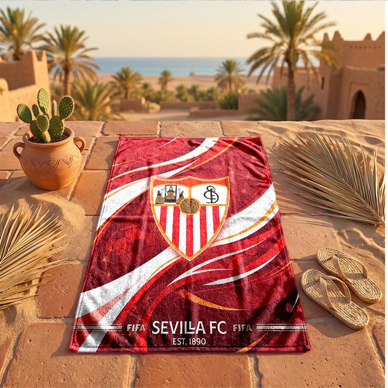 Sevilla FC Print Microvezel Strandlaken Sneldrogend Absorberend Grote Handdoek Voor Strand Zwemmen Reizen