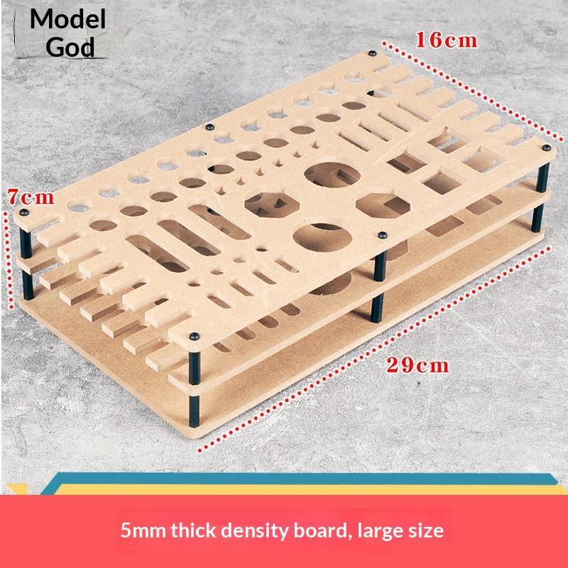 Model Tool Storage Rack Multi Slot Organizer Stand Thick Density Board For Model Pliers Pen Tweezers Workbench Storage