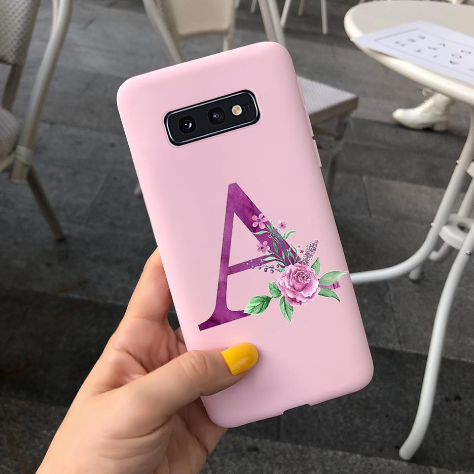 Cute Letters Cover For Samsung Galaxy S10 Plus Case S10 S10e Soft Silicone Phone Back Case For Samsung S10 S10e S10+ Cover Coque