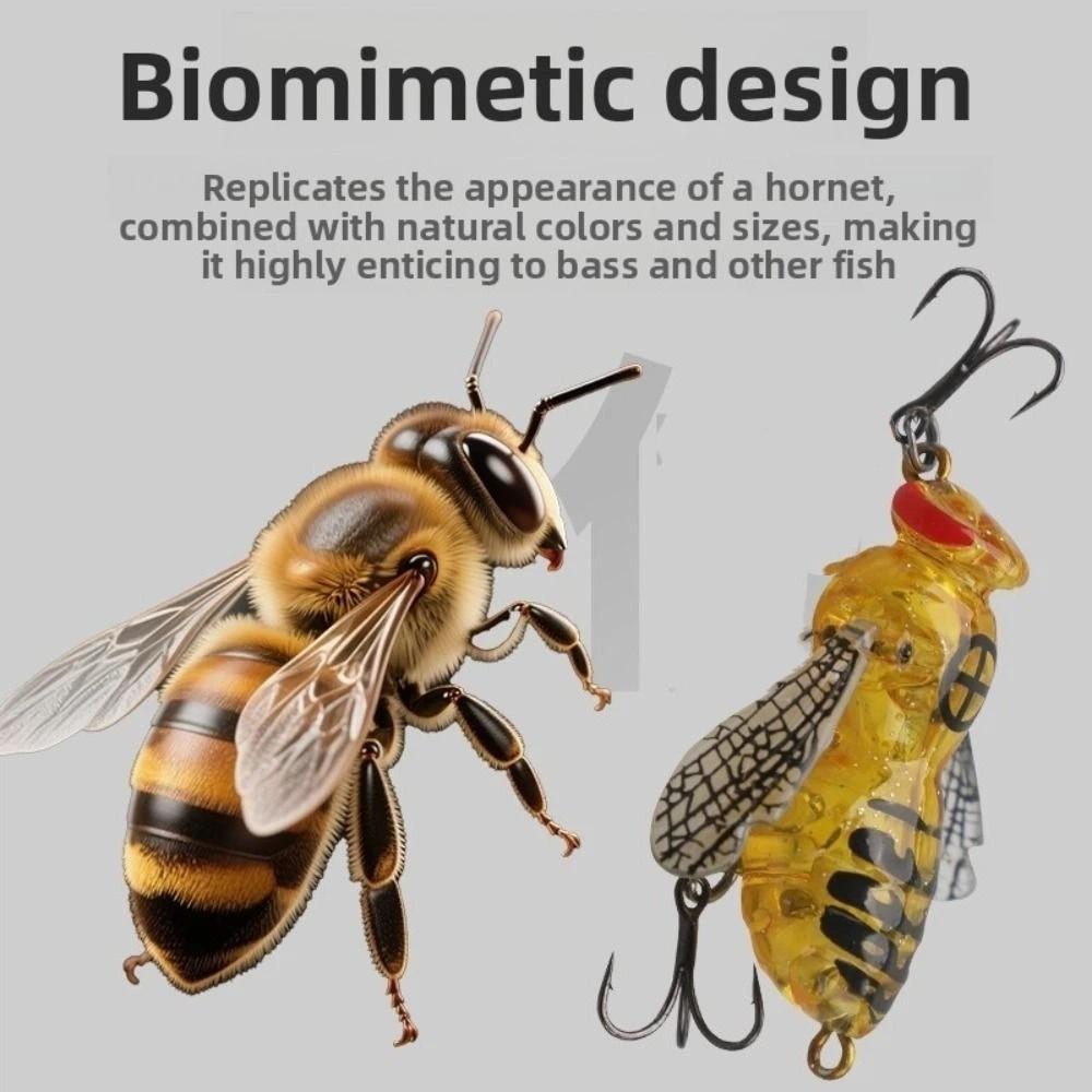 2025 5g Weight Fishing Lures 48mm Size Insect Shape Bionic Swimbaits Floating Design Wobblers Bass Fishing