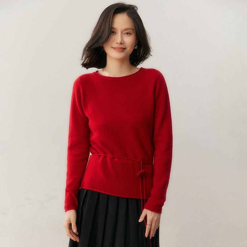 Qinghe 100% Pure Cashmere Women's Sweater - Ultra Soft Luxury Winter Pullover