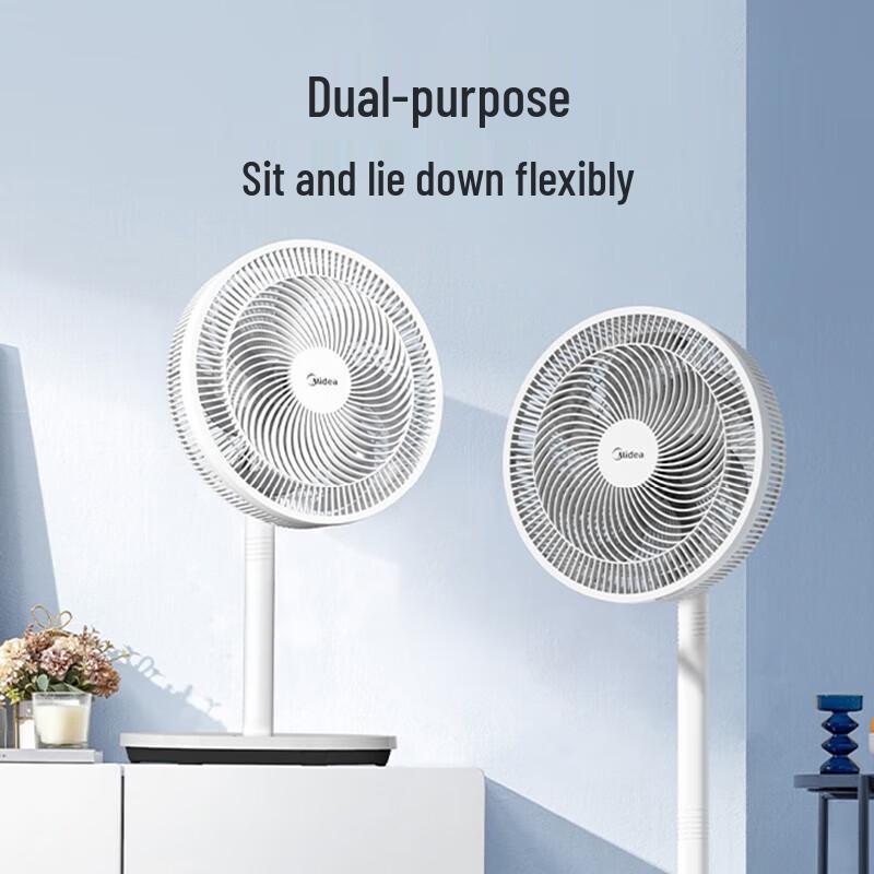 Midea Quiet Dual-Use Pedestal & Desk Fan CN Plug (adapter Included)