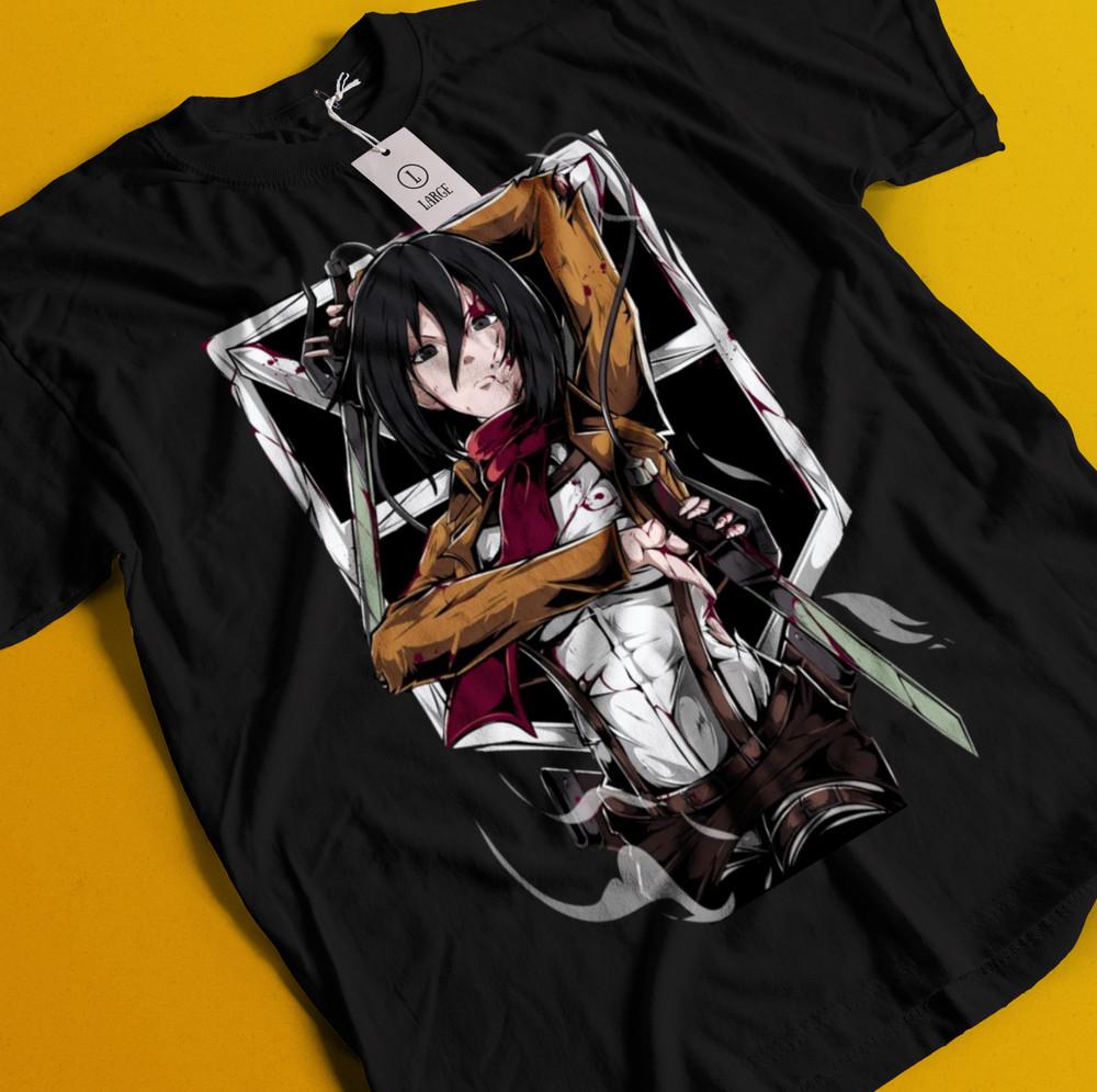 

Футболка Атака Титанов Эрен Микаса Футболка Леви Футболка AOT Эрвин Ханге Армин Футболка XL